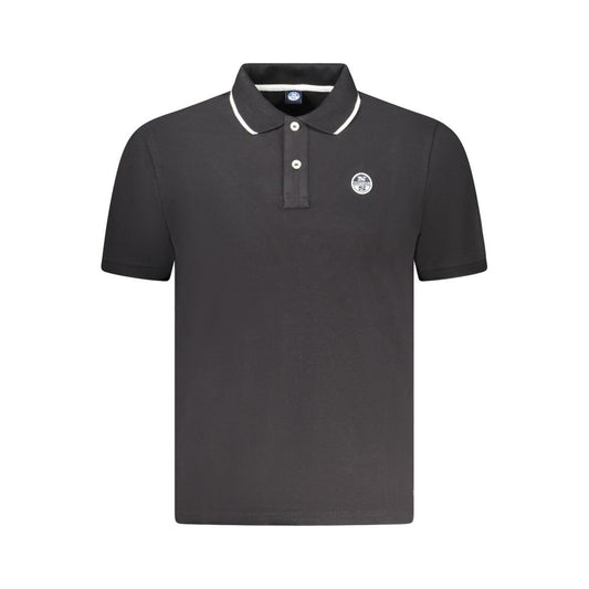 North Sails Black Cotton Men's Polo Shirt