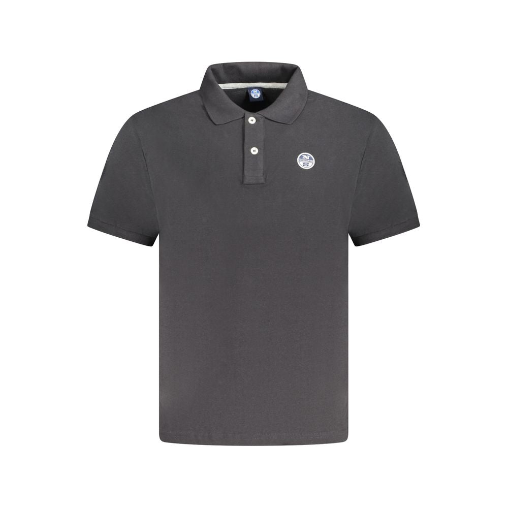 North Sails Black Cotton Men's Polo Shirt