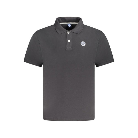 North Sails Black Cotton Men's Polo Shirt