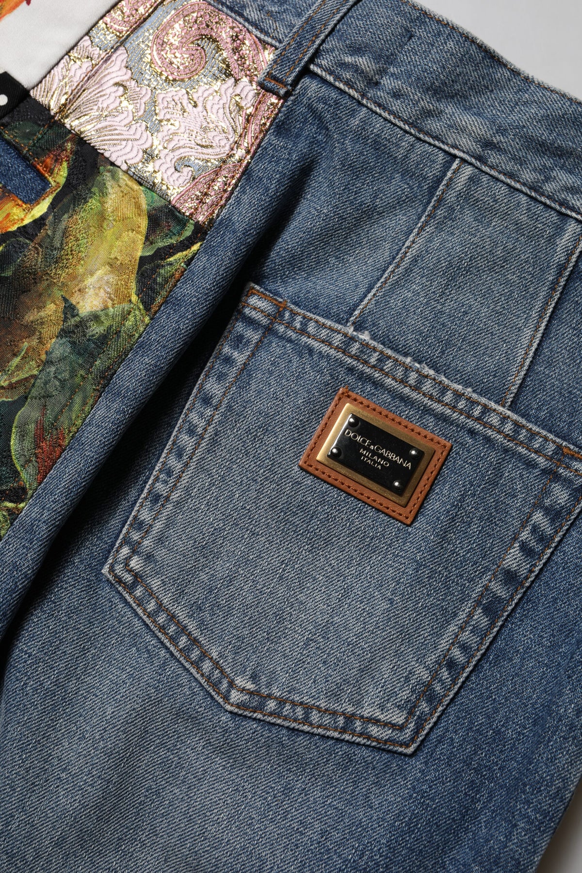 Dolce & Gabbana Blue AMBER Patchwork Denim Jeans