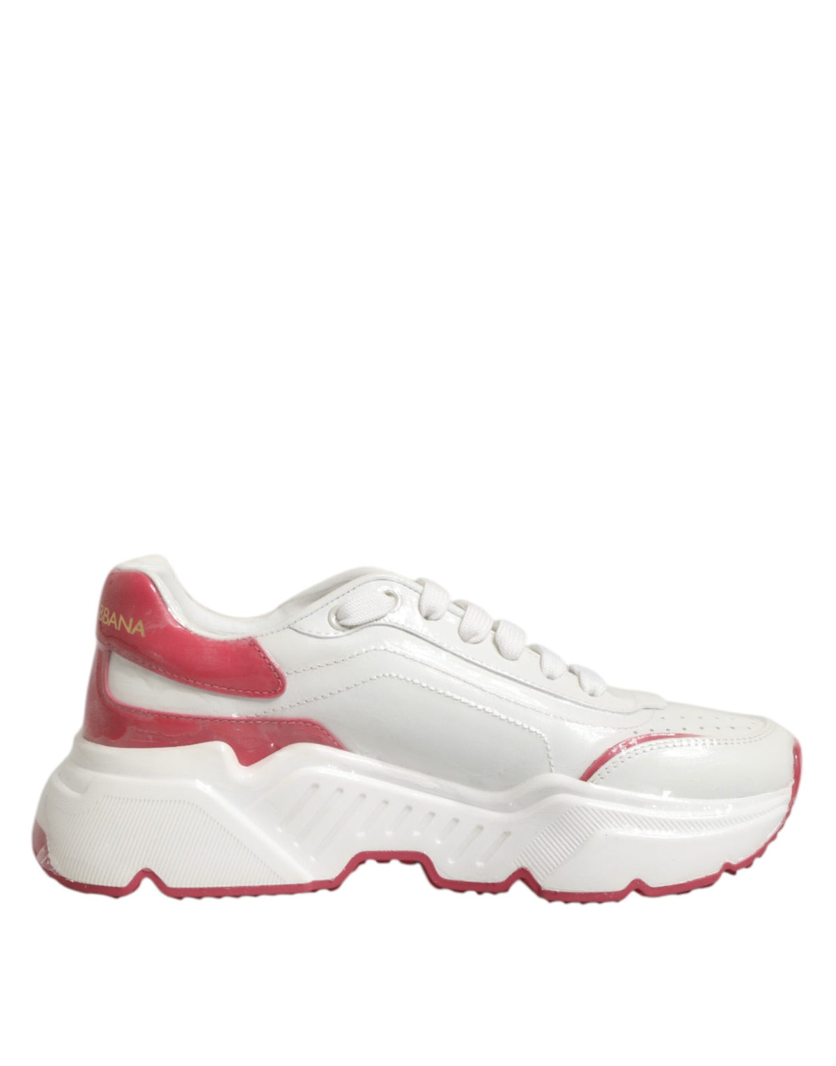 Dolce & Gabbana Weiße Pinkfarbene Daymaster Low Top Sneakers Schuhe