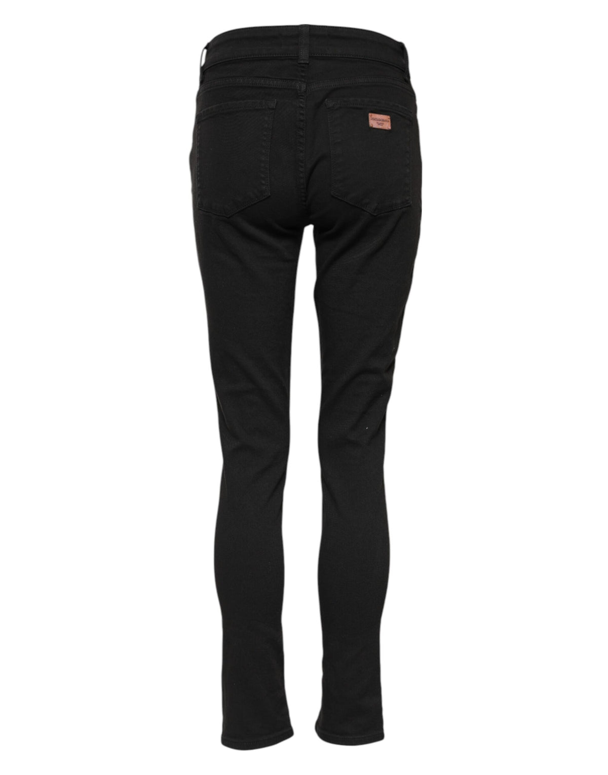 Dolce & Gabbana Schwarze Skinny Mid Waist Jeans aus Baumwolle