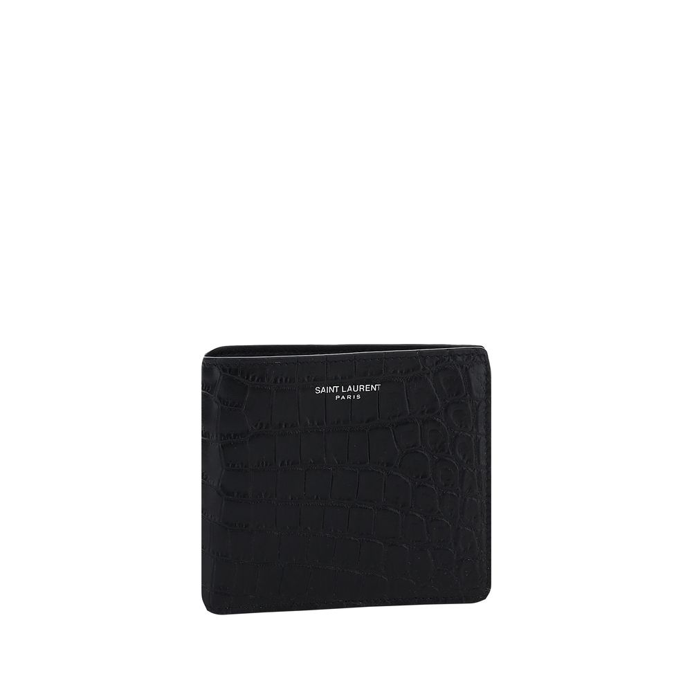 Saint Laurent Black Leather Wallet