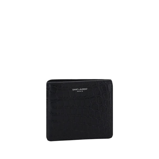Saint Laurent Black Leather Wallet