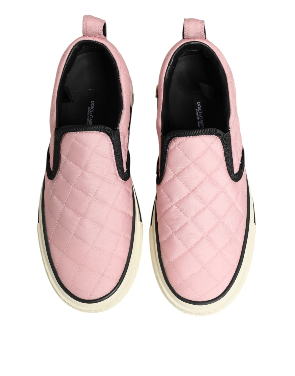 Dolce & Gabbana Pink gesteppte Nylon Slip-On Sneaker