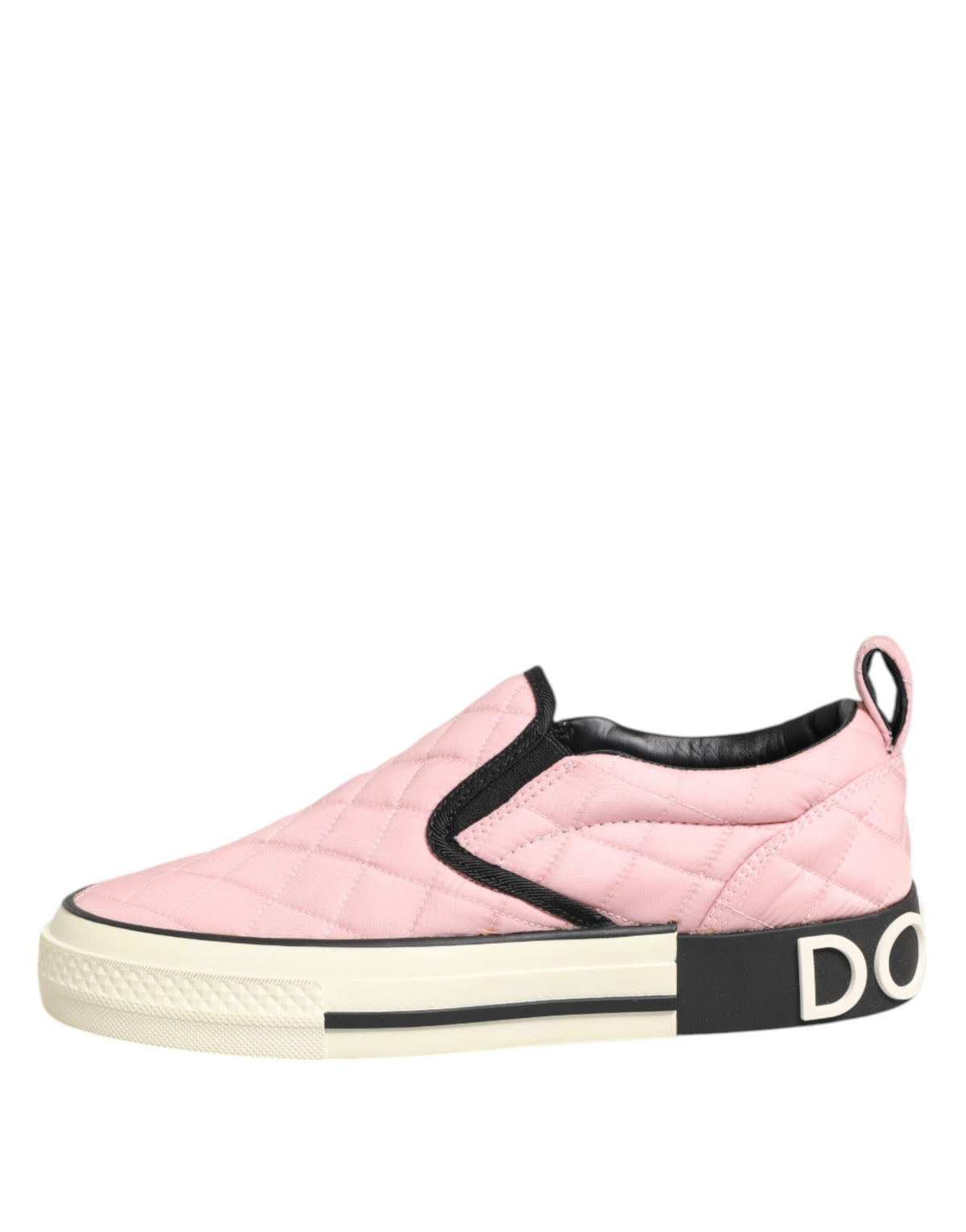 Dolce & Gabbana Pink gesteppte Nylon Slip-On Sneaker