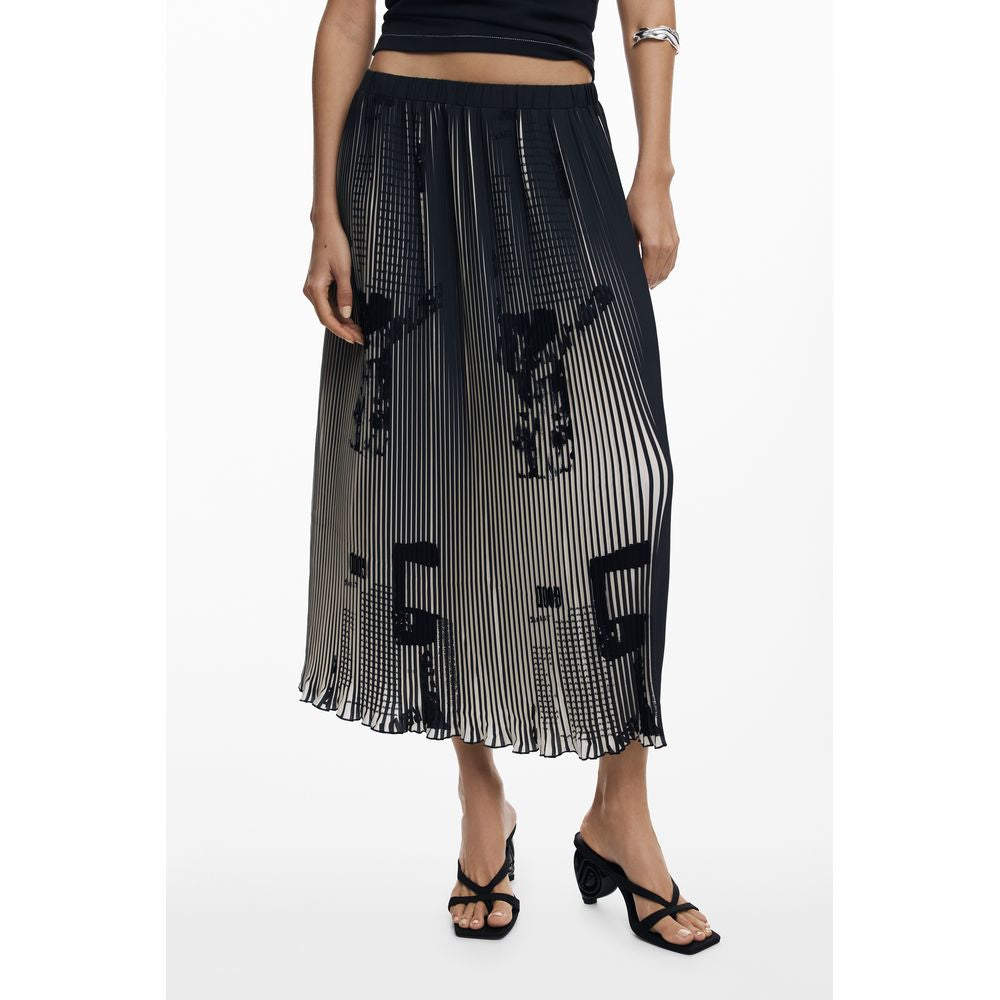 Desigual Schwarzer Damenrock aus Polyester