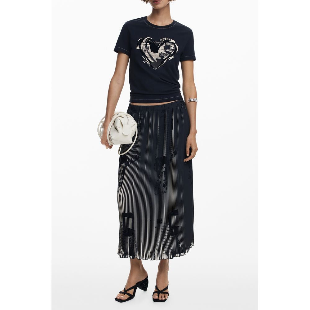 Desigual Schwarzer Damenrock aus Polyester