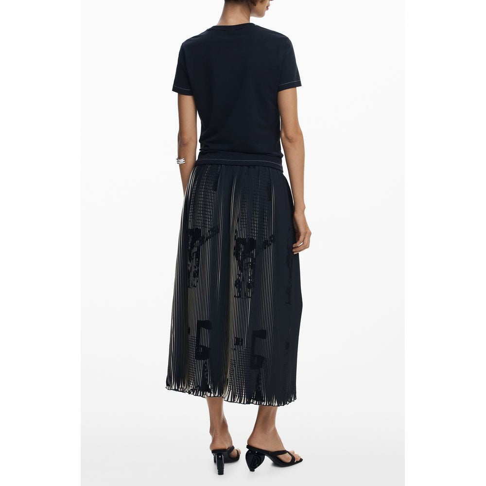 Desigual Schwarzer Damenrock aus Polyester