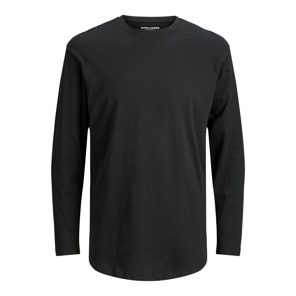 Jack Jones Black Cotton Long Sleeve T-Shirt