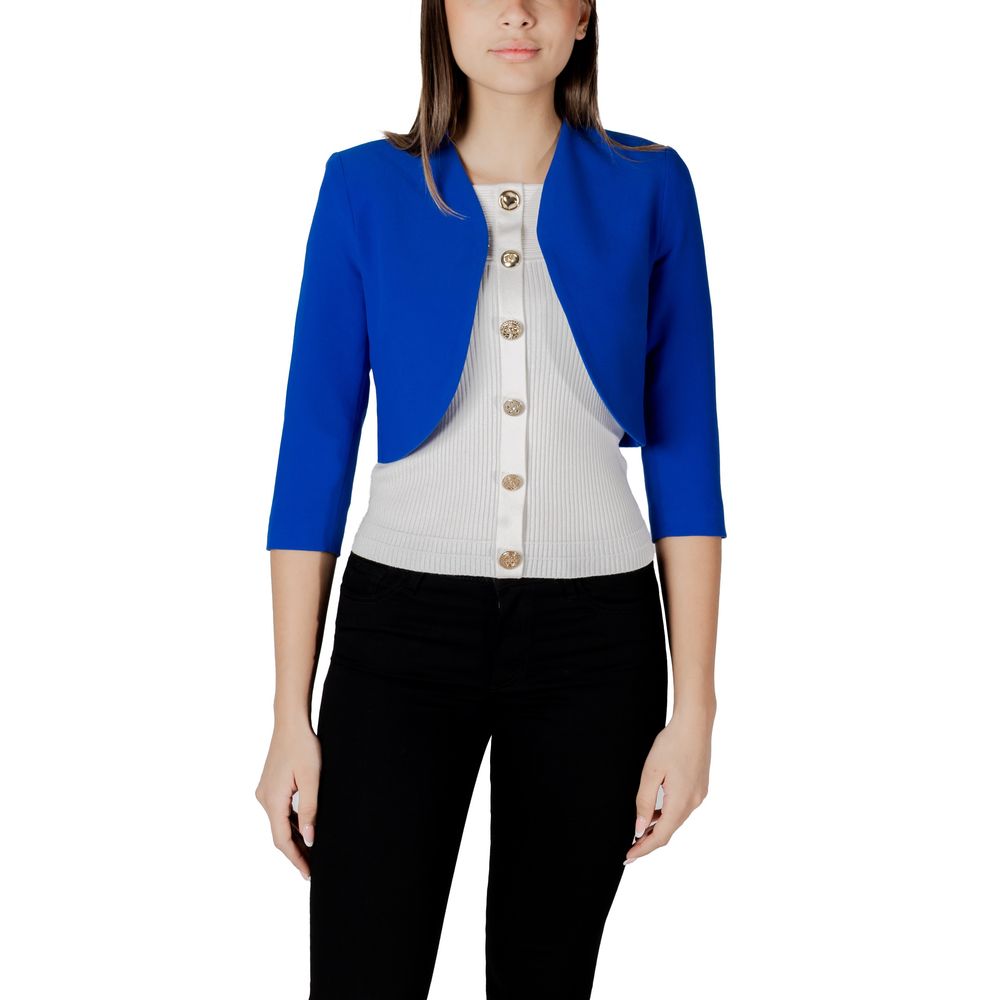 Morgan De Toi Blue Polyester Full-Length Bolero