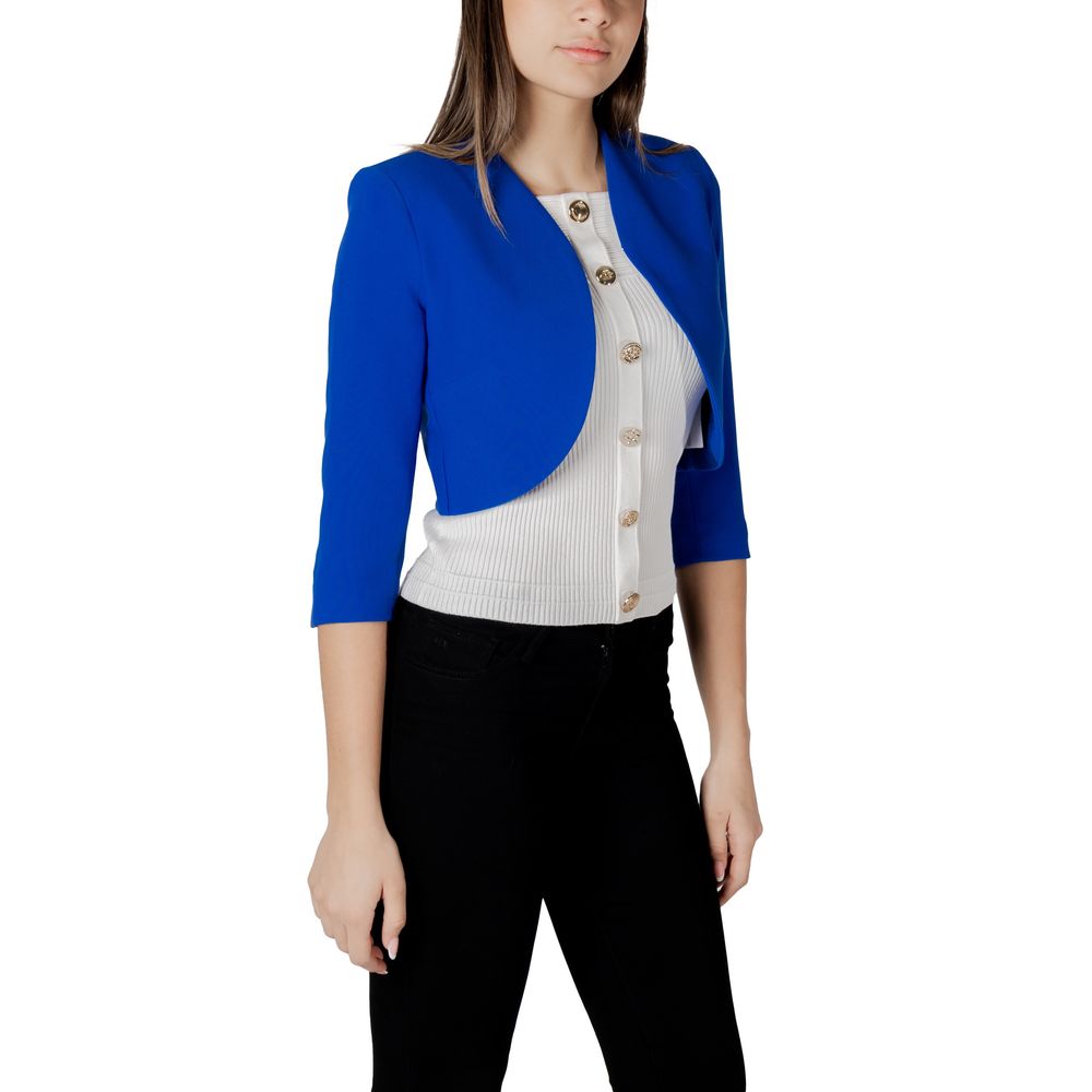 Morgan De Toi Blue Polyester Full-Length Bolero