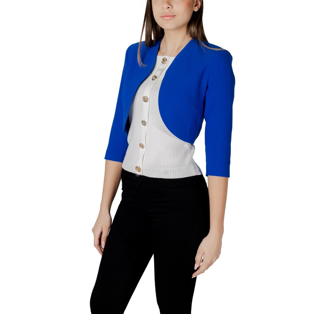 Morgan De Toi Blue Polyester Full-Length Bolero