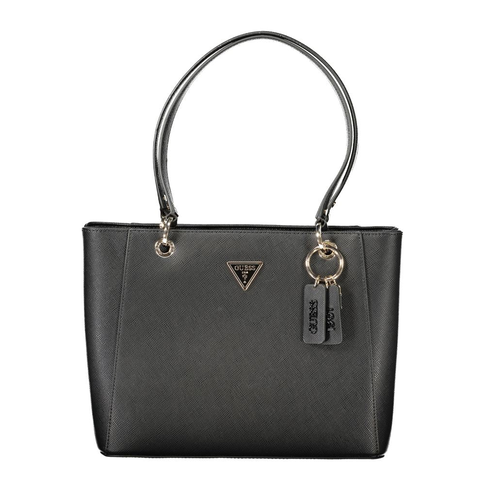 Guess Jeans Handtasche aus schwarzem Polyurethan für Damen