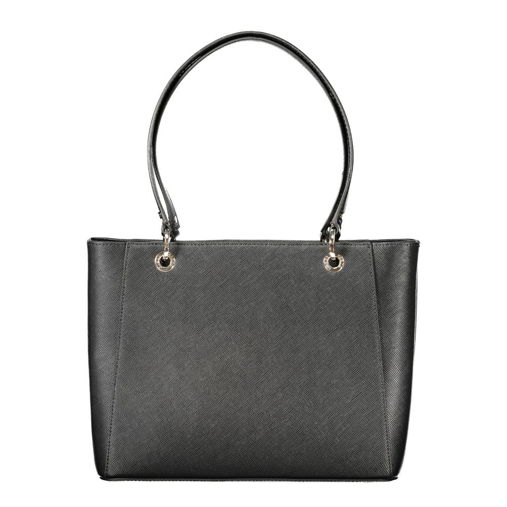 Guess Jeans Handtasche aus schwarzem Polyurethan für Damen