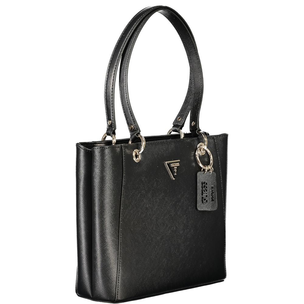 Guess Jeans Handtasche aus schwarzem Polyurethan für Damen
