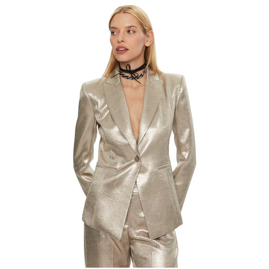 Patrizia Pepe Yellow Polyester Blazer