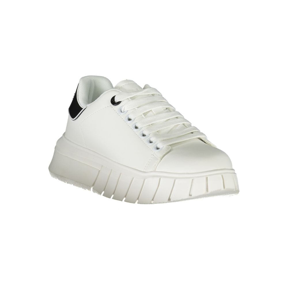 Gaelle Paris Damen-Sneaker aus weißem Polyurethan