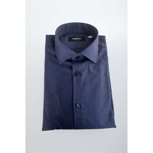 Baldinini Trend blaues Herrenhemd aus Baumwolle