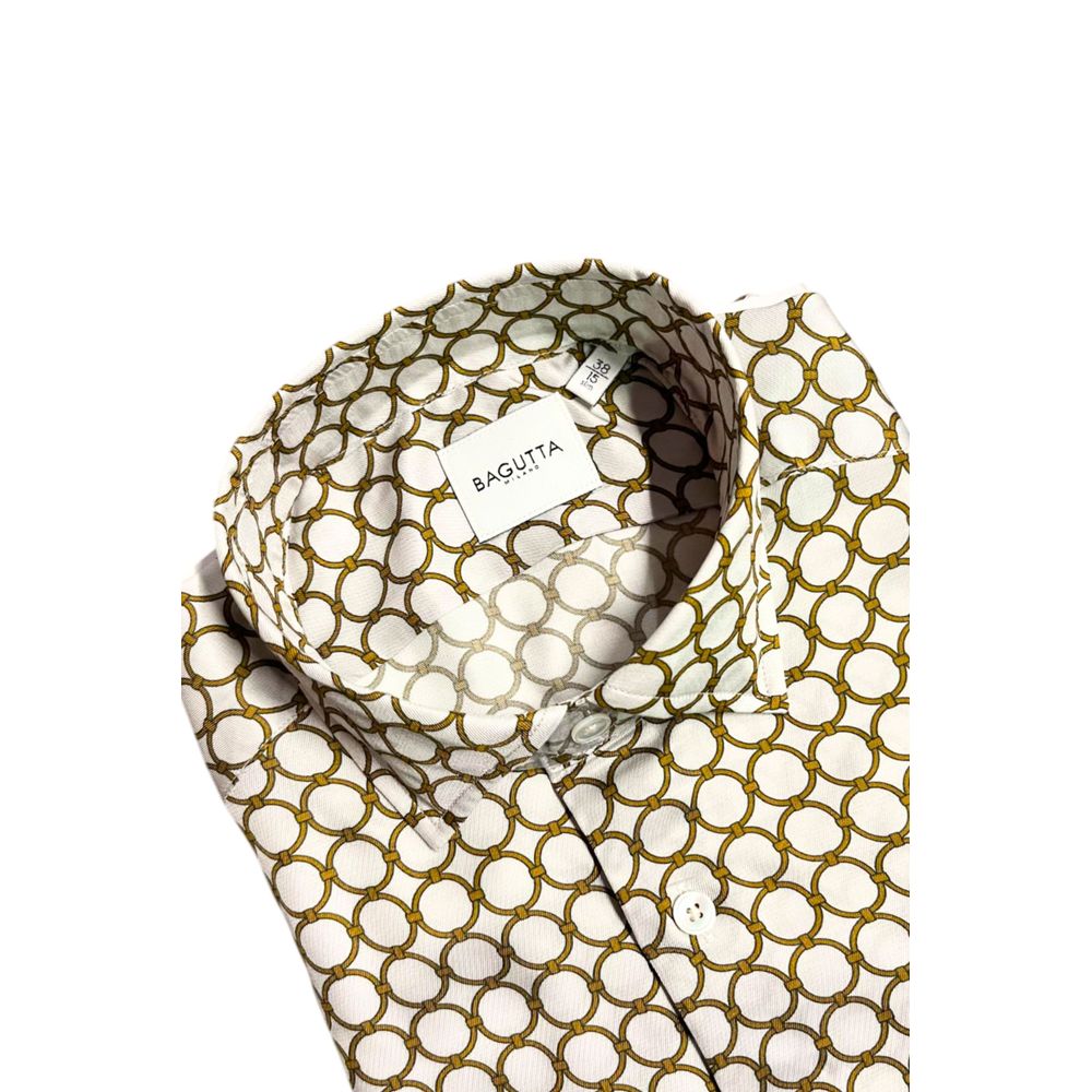 Bagutta White Viscose Shirt