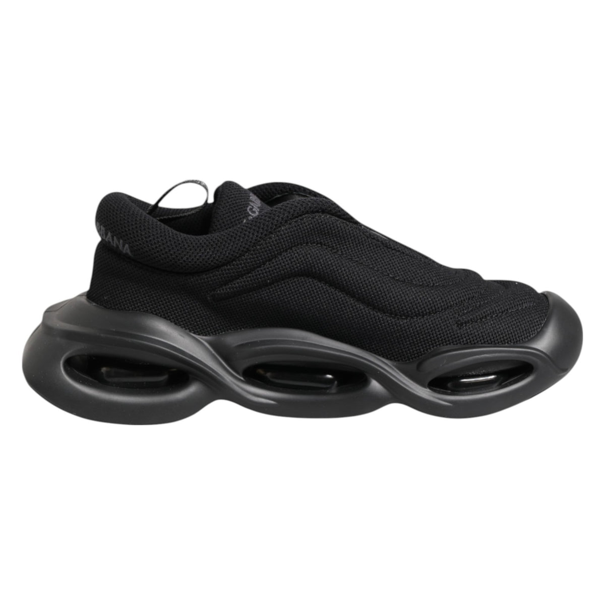 Dolce & Gabbana Schwarze Slip-On Low Top Wave Sneakers Schuhe