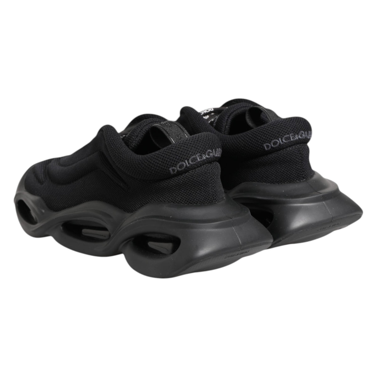 Dolce & Gabbana Schwarze Slip-On Low Top Wave Sneakers Schuhe