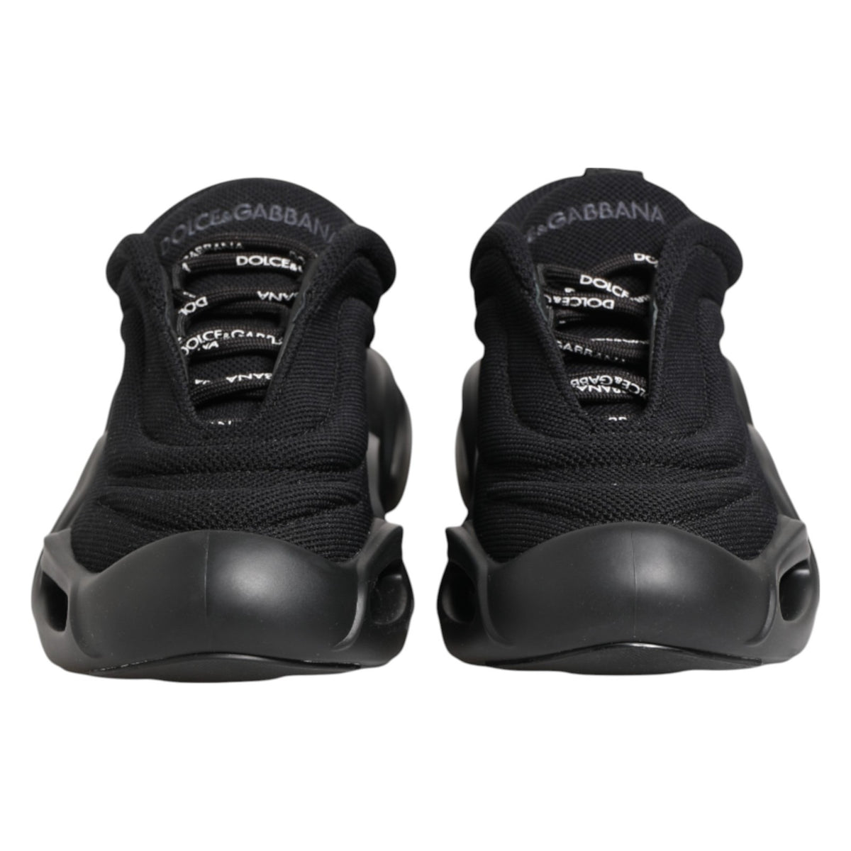 Dolce & Gabbana Schwarze Slip-On Low Top Wave Sneakers Schuhe